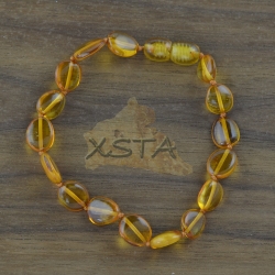 Amber olive bracelet